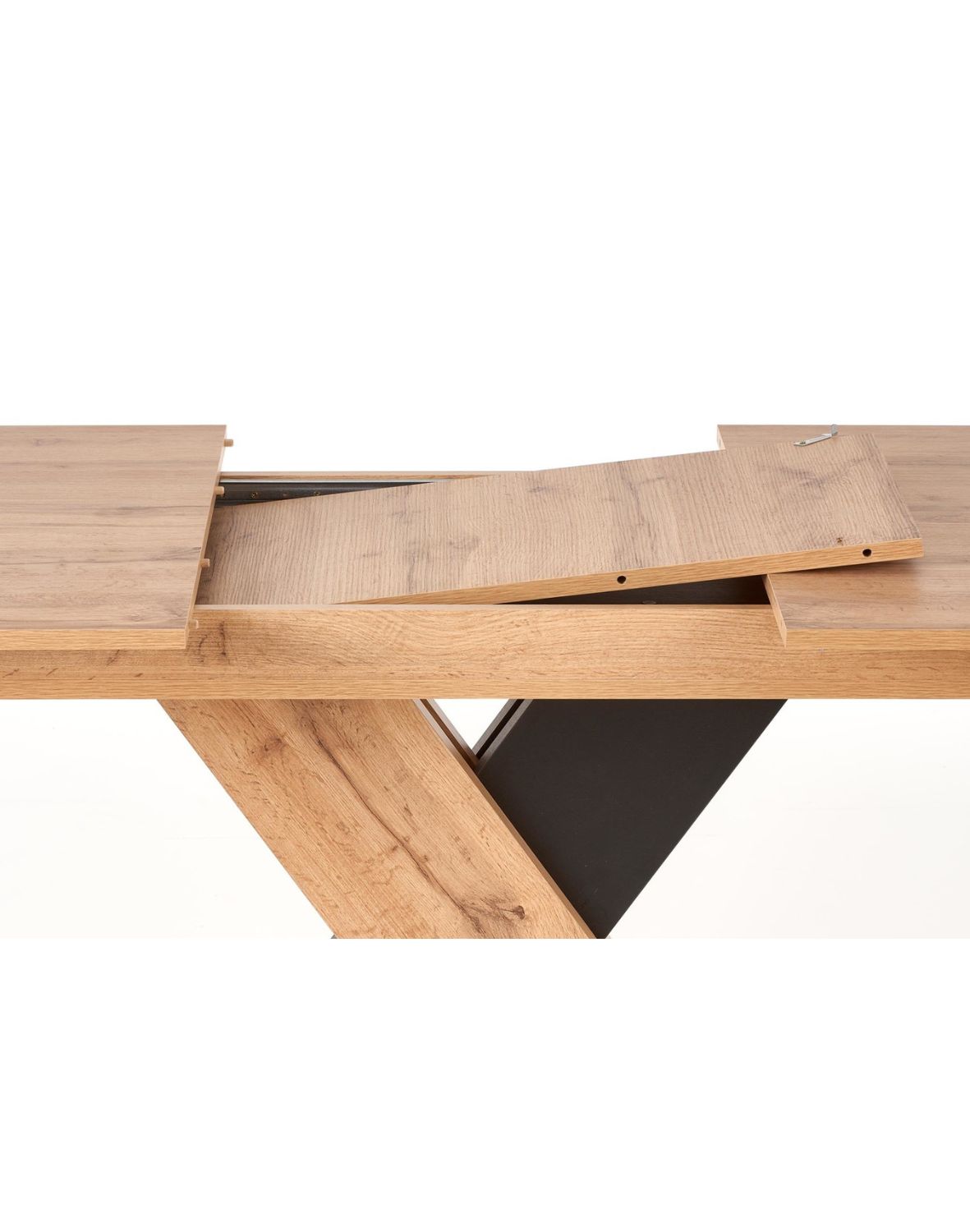 stół rozkładany xarelto (130–175x85 cm), dąb wotan - czarny