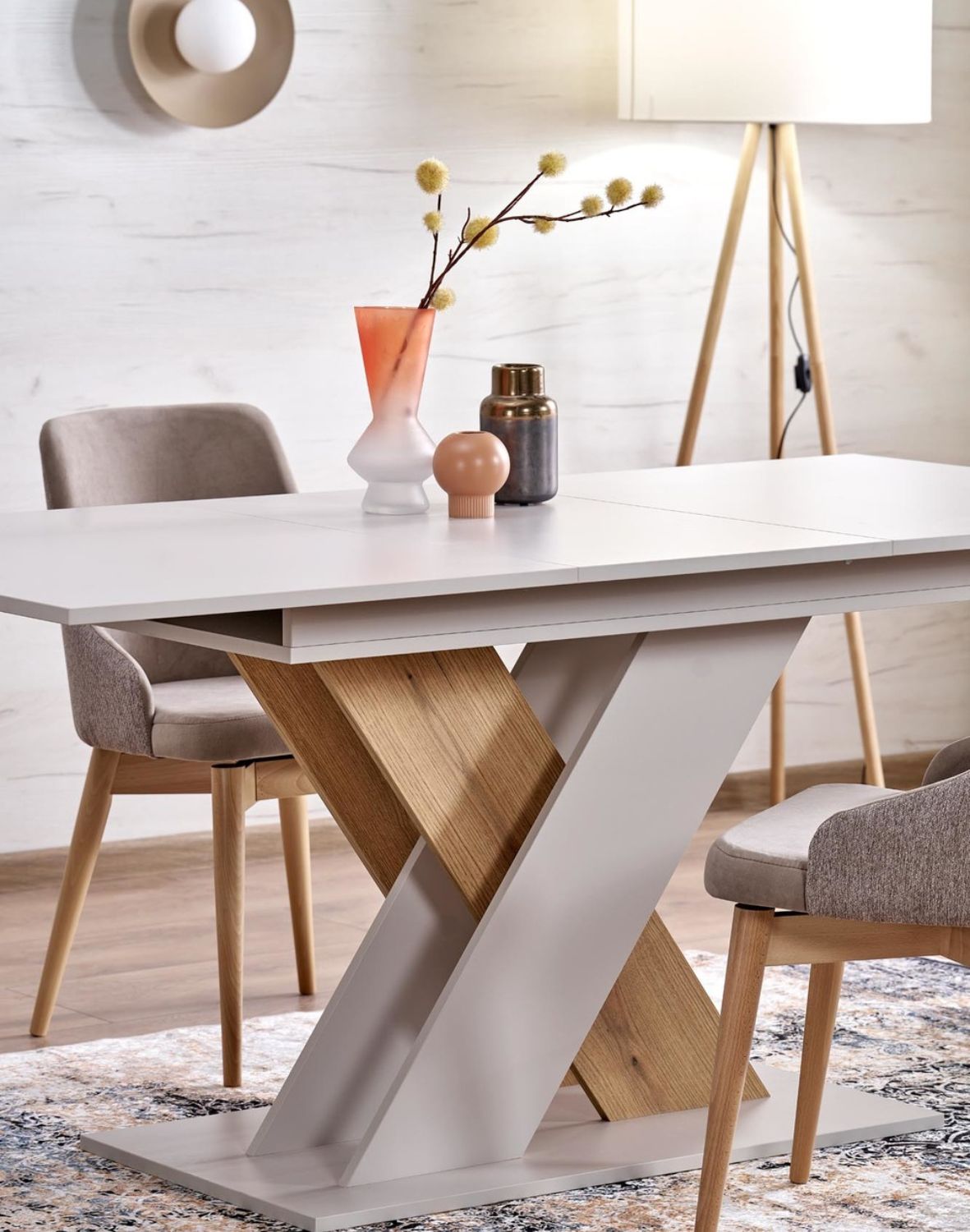 stół rozkładany xarelto (130–175x85 cm), dąb cremona - kaszmir