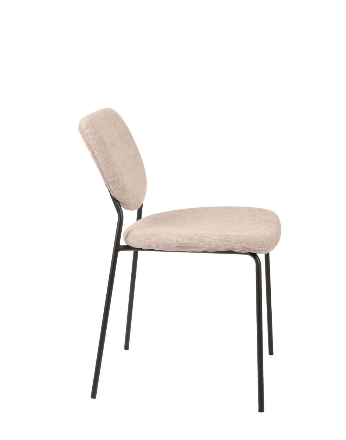 krzesło do jadalni yogi, nowoczesne, tapicerowane, beżowe