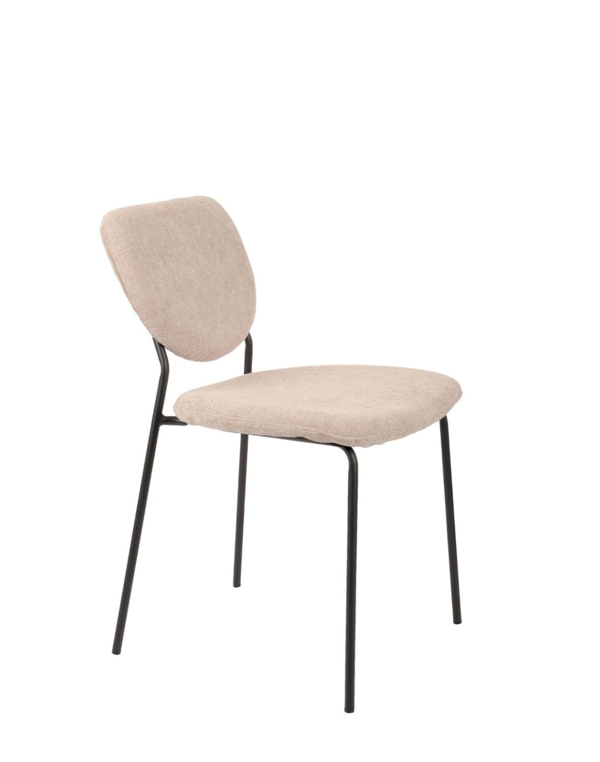 krzesło do jadalni yogi, nowoczesne, tapicerowane, beżowe