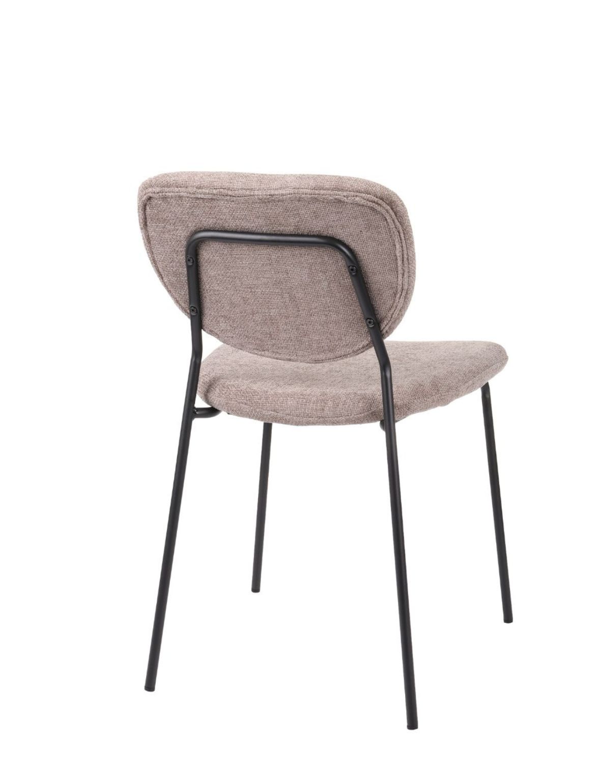 krzesło do jadalni yogi, nowoczesne, tapicerowane, szare