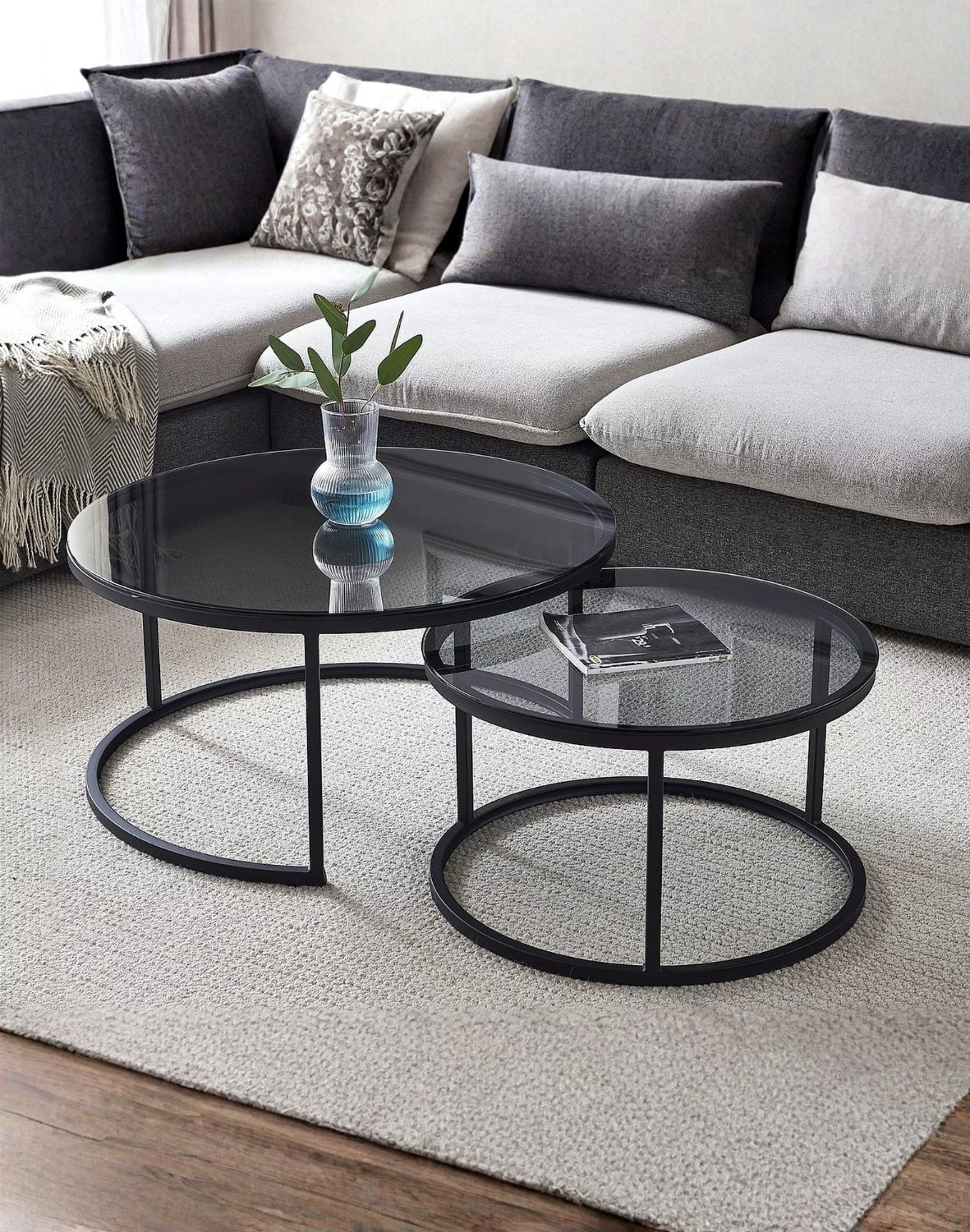 Zestaw ław Ferrante E Szkło Dymione