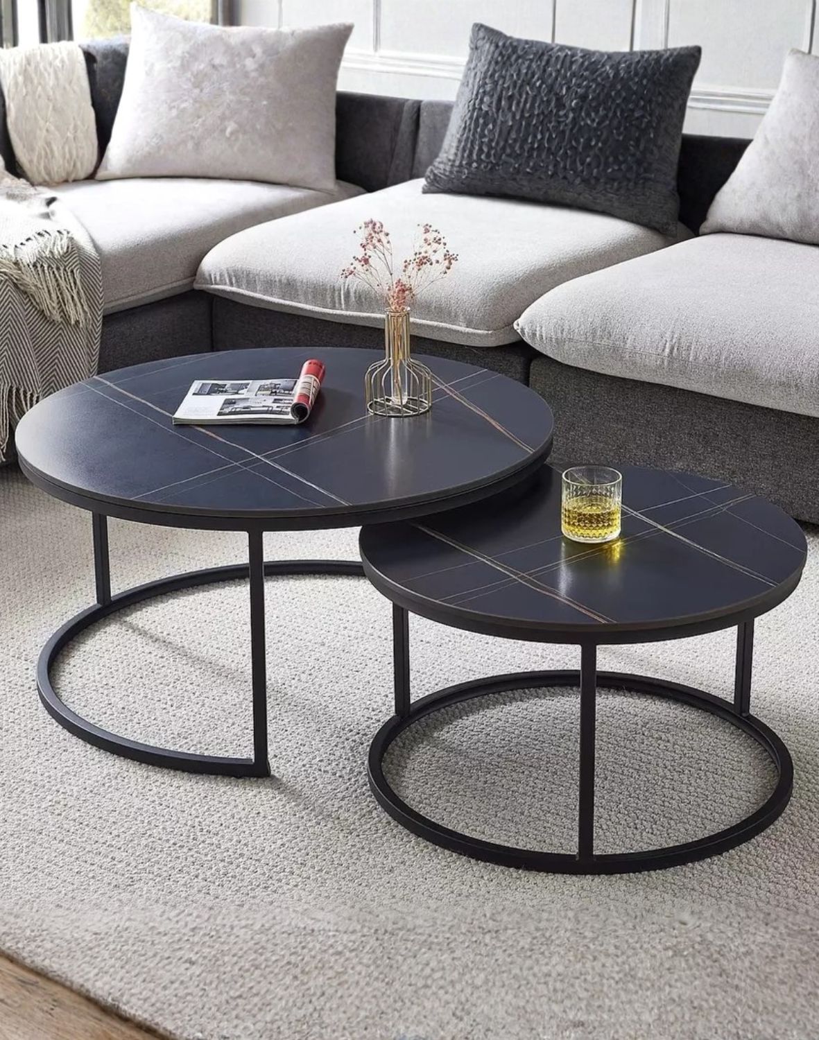 Zestaw ław Ferrante D Czarny