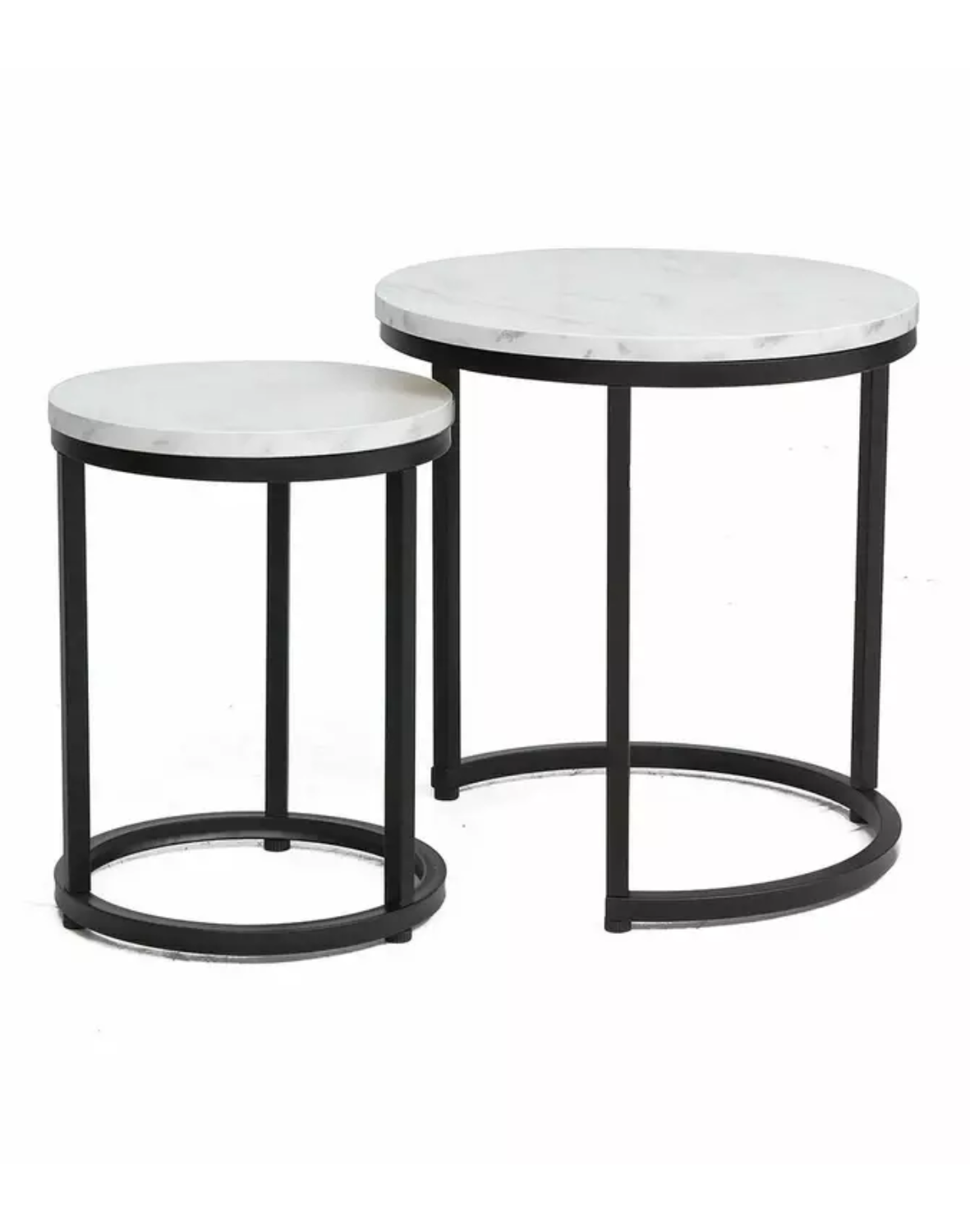 Zestaw ław Hola Biały Marmur, Czarny