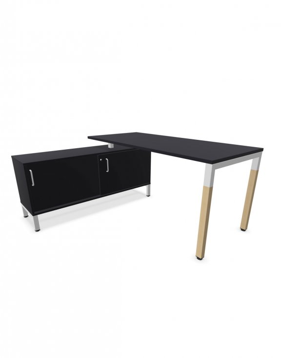 CS5040 biurko 4-L LWM 160 cm z sideboardem