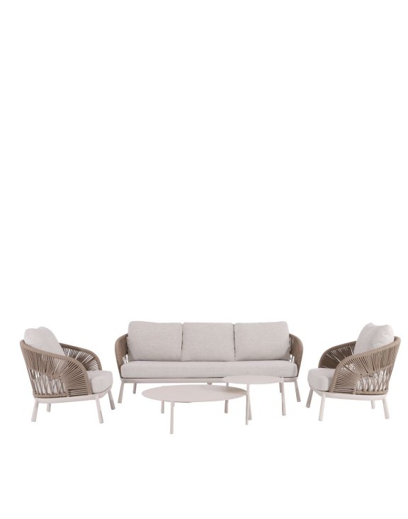 zestaw ogrodowy adora: 3-osobowa sofa, 2 fotele i 2 stoliki