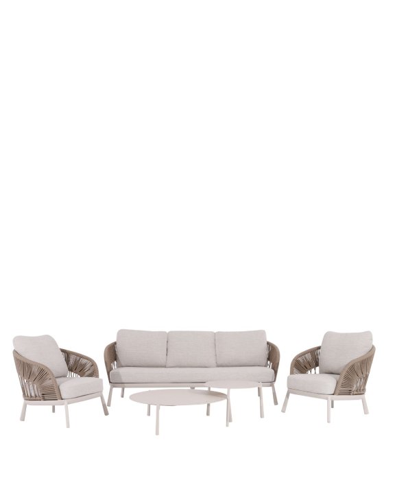 zestaw ogrodowy adora: 3-osobowa sofa, 2 fotele i 2 stoliki