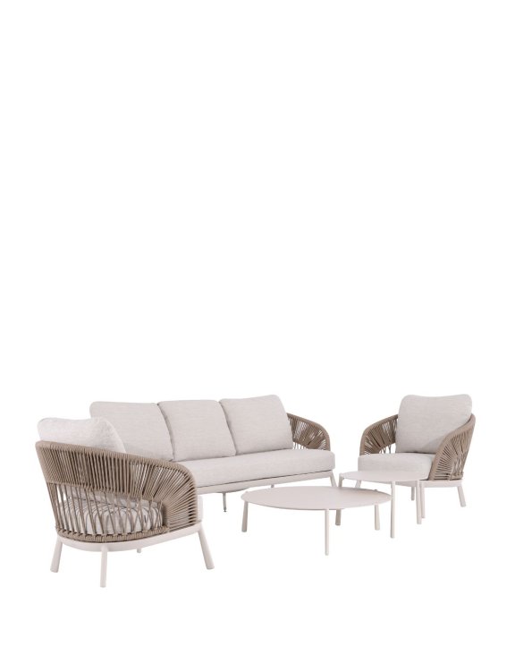 zestaw ogrodowy adora: 3-osobowa sofa, 2 fotele i 2 stoliki