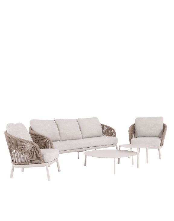 zestaw ogrodowy adora: 3-osobowa sofa, 2 fotele i 2 stoliki