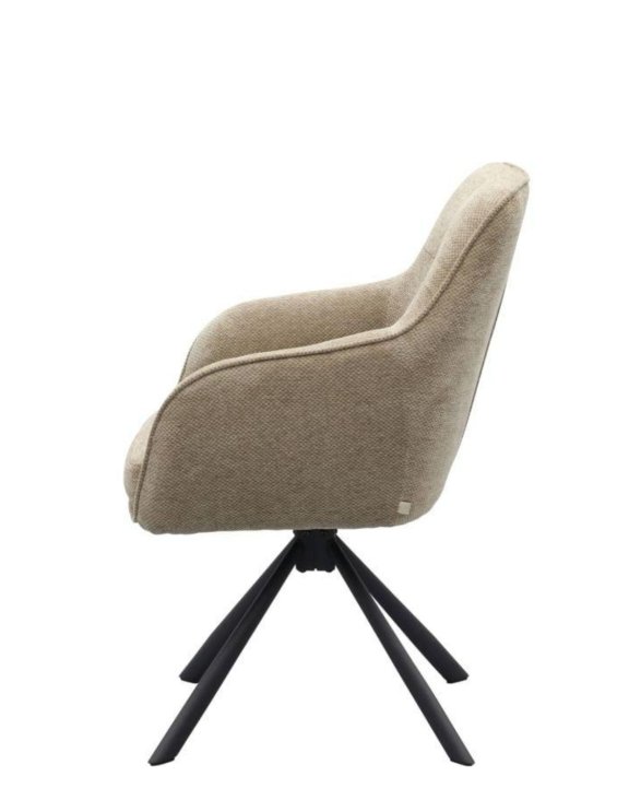 krzesło obrotowe do jadalni avola, chenille taupe (51140008)
