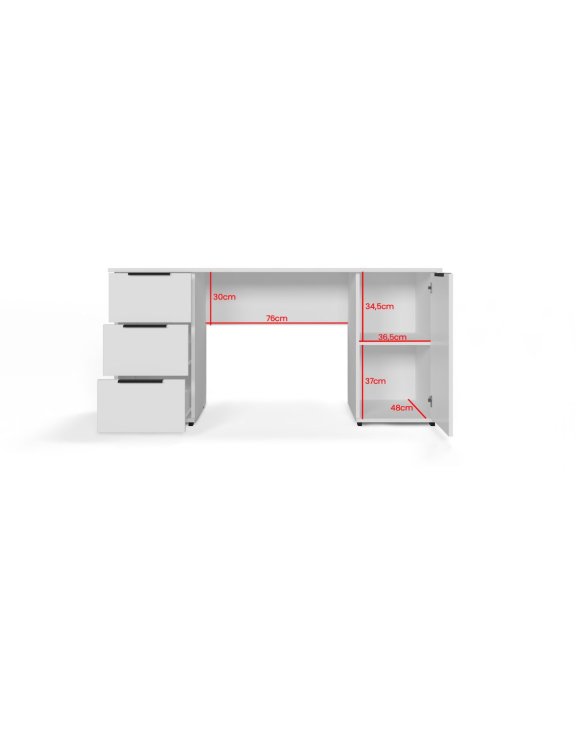 Biurko Tivo 160 cm białe