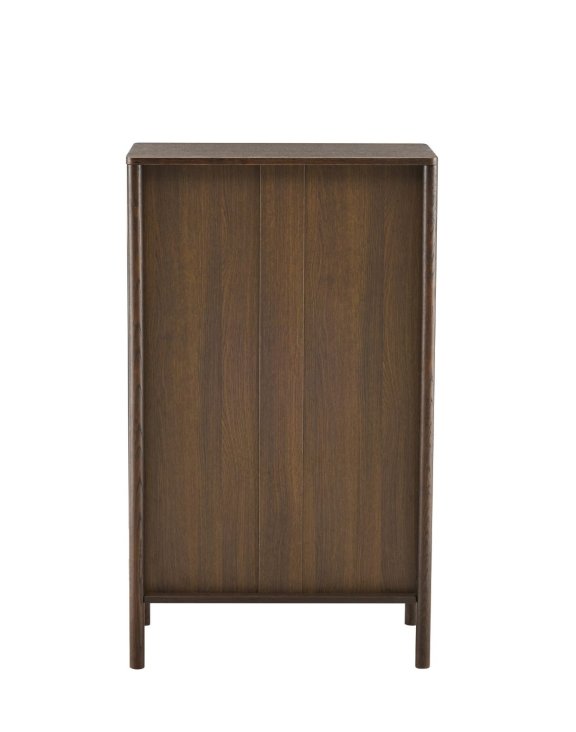 wysoka komoda blair z 5 szufladami (cd02) przydymiony dąb 70x118 cm