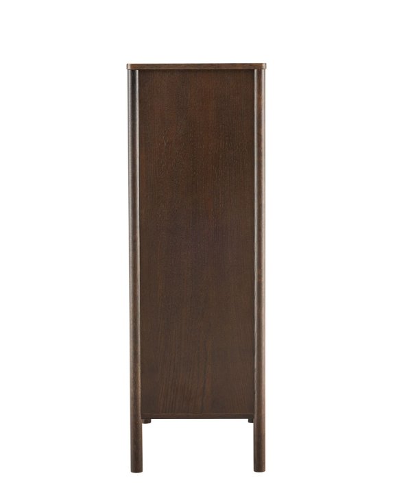 wysoka komoda blair z 5 szufladami (cd02) przydymiony dąb 70x118 cm