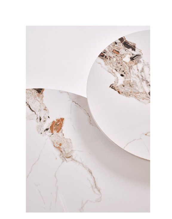 stolik kawowy okrągły orzechowy carina_s, marmur