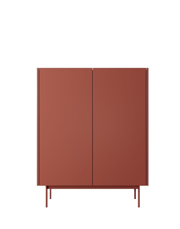 nowoczesna komoda color kd-97 ceglasty/dąb linea