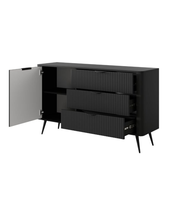 elegancka czarna komoda do salonu lante d
