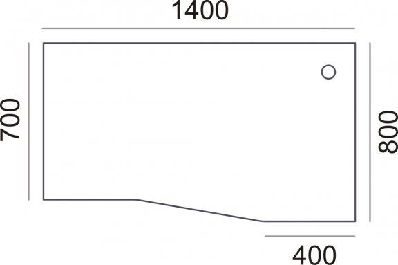 Biurko Sove SV-27, 140x70/80 cm