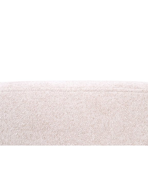 kwadratowy hoker do kuchni z podnóżkiem dolly, beż