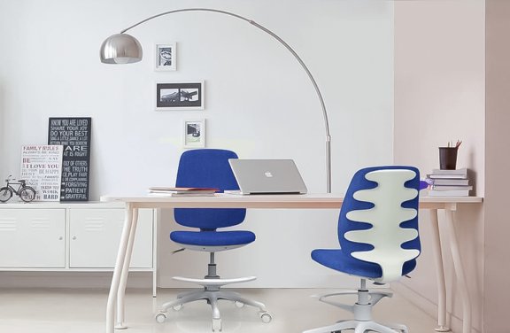 Fotel Active White Niebieski