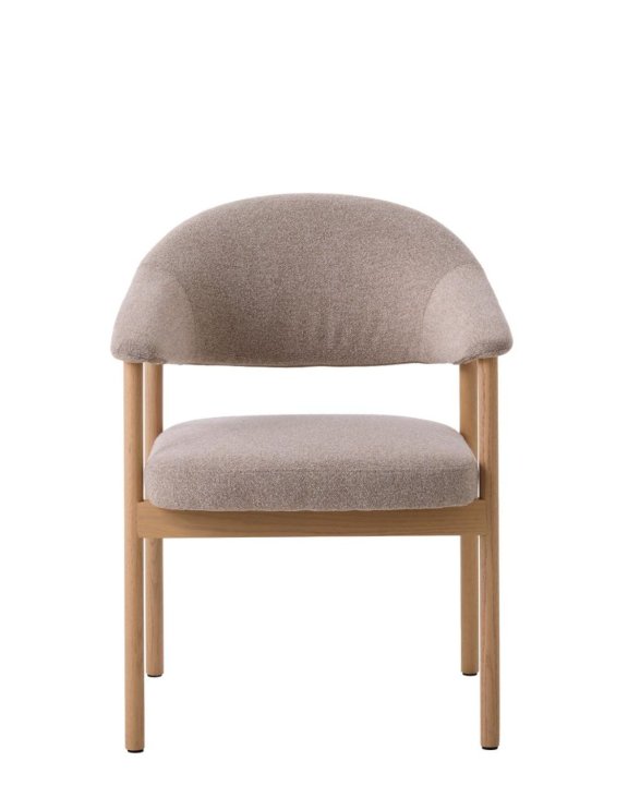 fotel tapicerowany elk, nogi z dębu pigmentowanego na biało (56160301)
