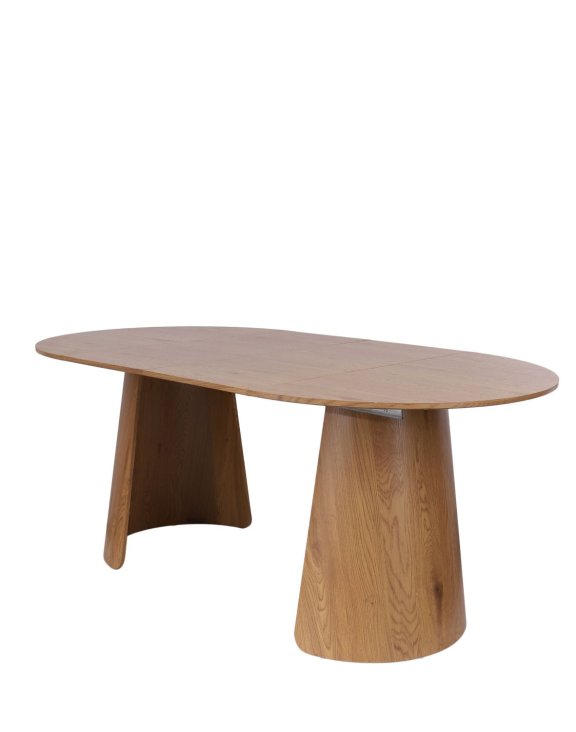 stół okrągły rozkładany enzo m plus, 100-180 cm, dziki dąb
