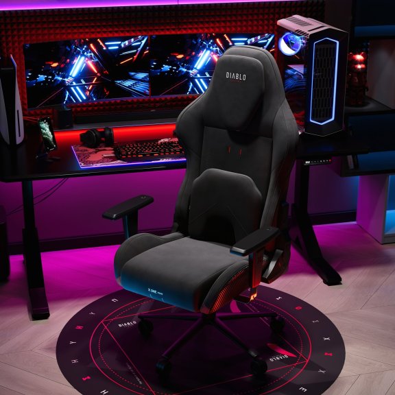 Fotel gamingowy czarny z chłodzącym siedziskiem, Normal Size: Diablo X-One Prime Burned Black 4