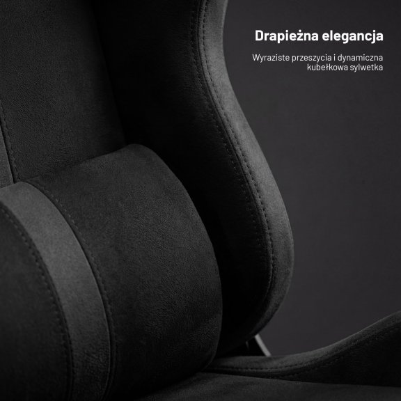 Fotel gamingowy materiałowy czarny Normal Size: Diablo X-One 2.0 Burned Black 4
