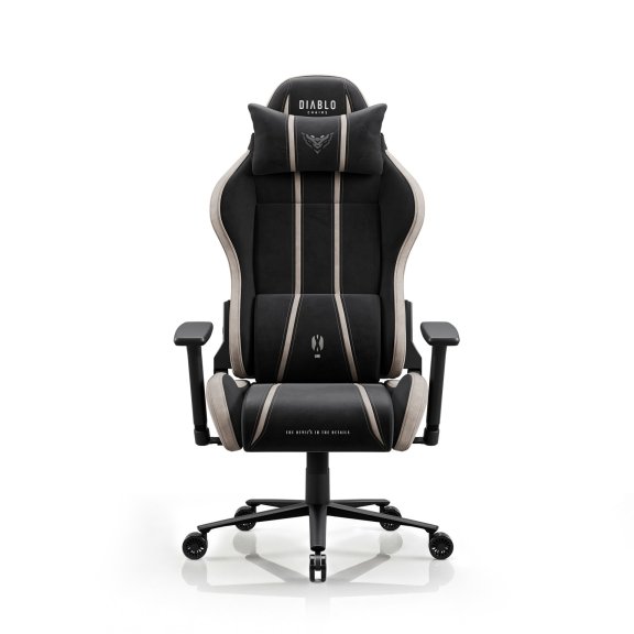 Fotel gamingowy materiałowy Normal Size, czarno-beżowy: Diablo X-One 2.0 Camel Black 2