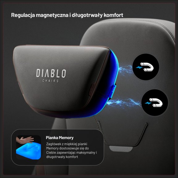 Fotel gamingowy materiałowy szary, Normal: Diablo X.Eye Prime Stone Grey 4