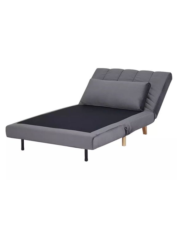 fotel rozkladany billy velvet szary