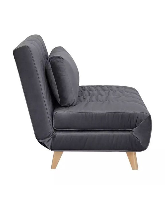 fotel rozkladany billy velvet szary