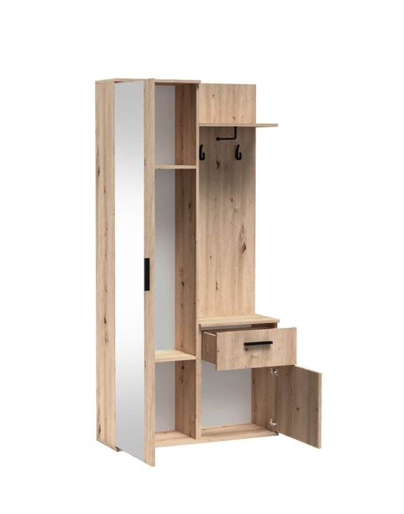 meble do przedpokoju z lustrem lux dąb artisan