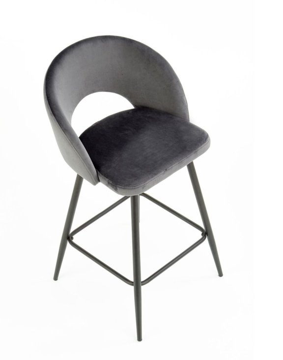 hoker do kuchni h96, szary welwet