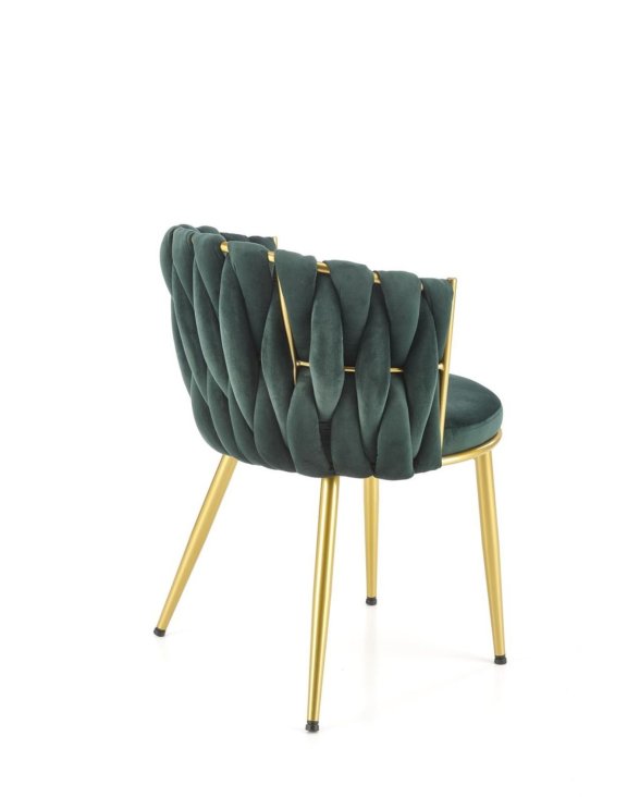 krzesło k517 zielone, tapicerowane velvet, glamour