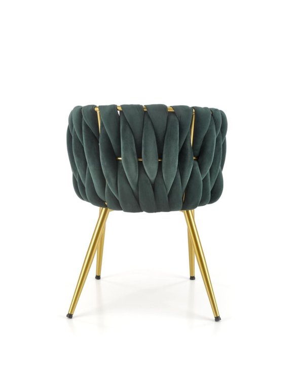 krzesło k517 zielone, tapicerowane velvet, glamour