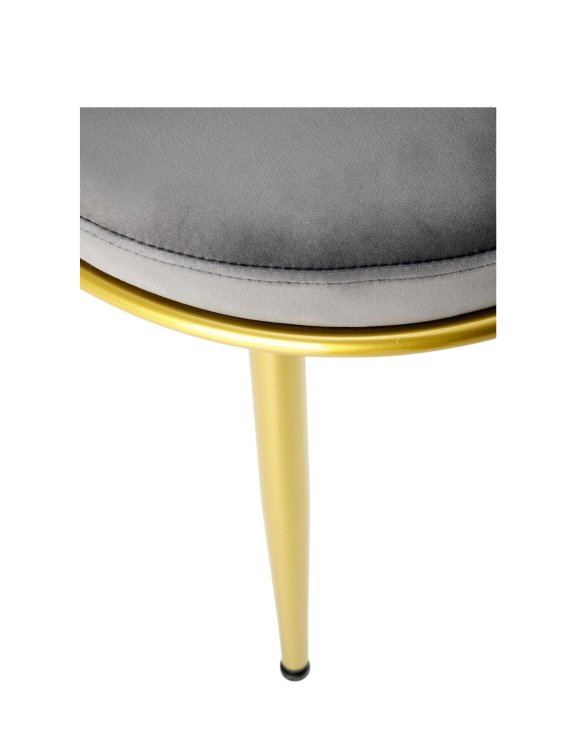 krzesło K517 popielate, tapicerowane velvet, nowoczesny design