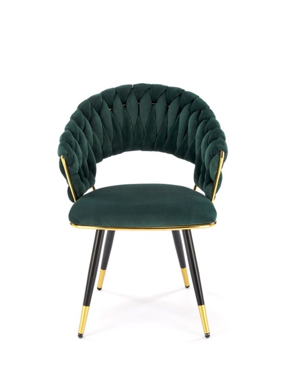 krzesło k551 zielone, tapicerowane velvet, nowoczesny design