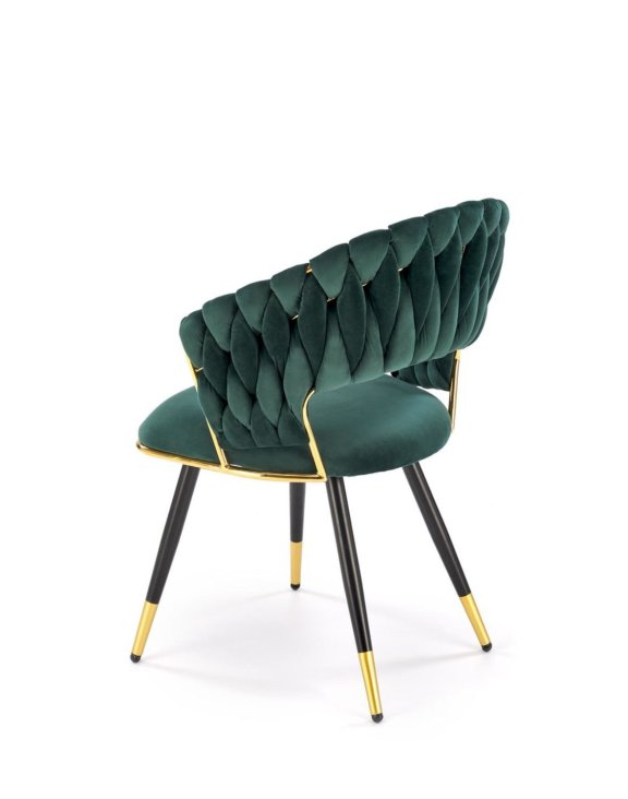 krzesło k551 zielone, tapicerowane velvet, nowoczesny design