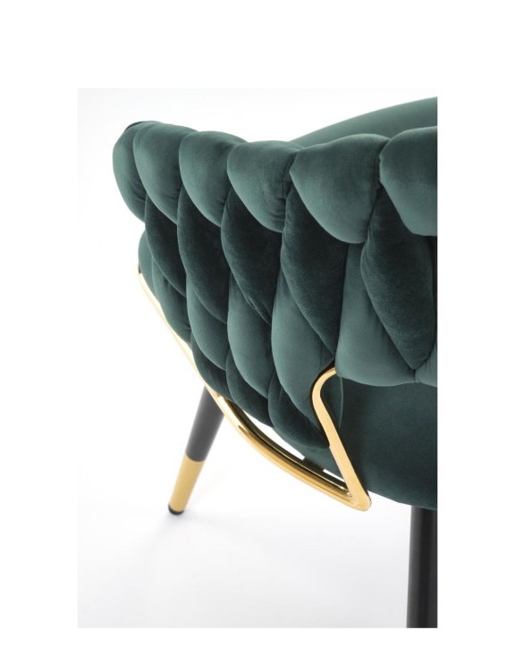 krzesło k551 zielone, tapicerowane velvet, nowoczesny design