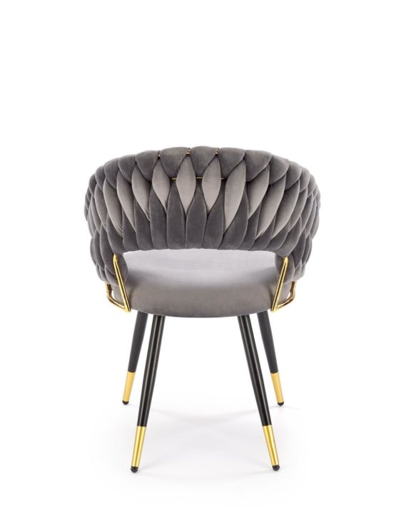 krzesło k551 popielate, tapicerowane velvet, nowoczesny design