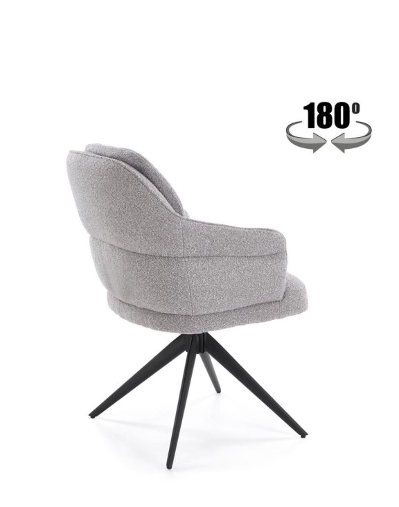 krzesło z funkcją obracania k570, boucle, szare
