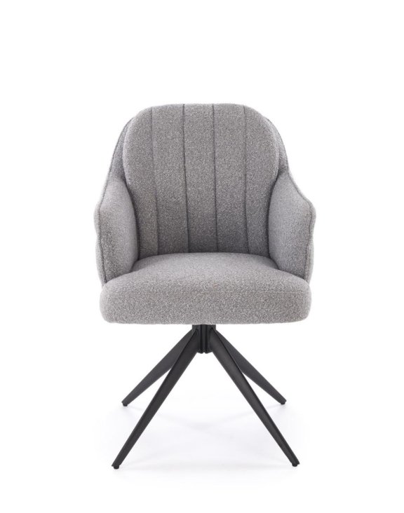 krzesło z funkcją obracania k570, boucle, szare