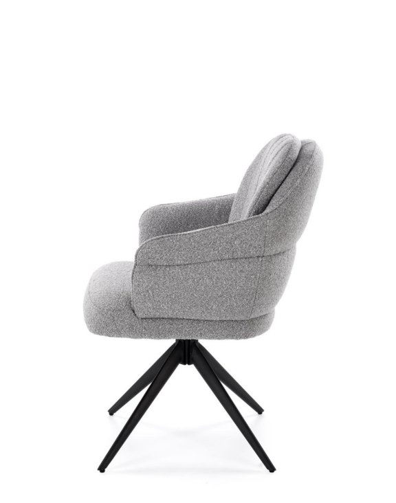 krzesło z funkcją obracania k570, boucle, szare