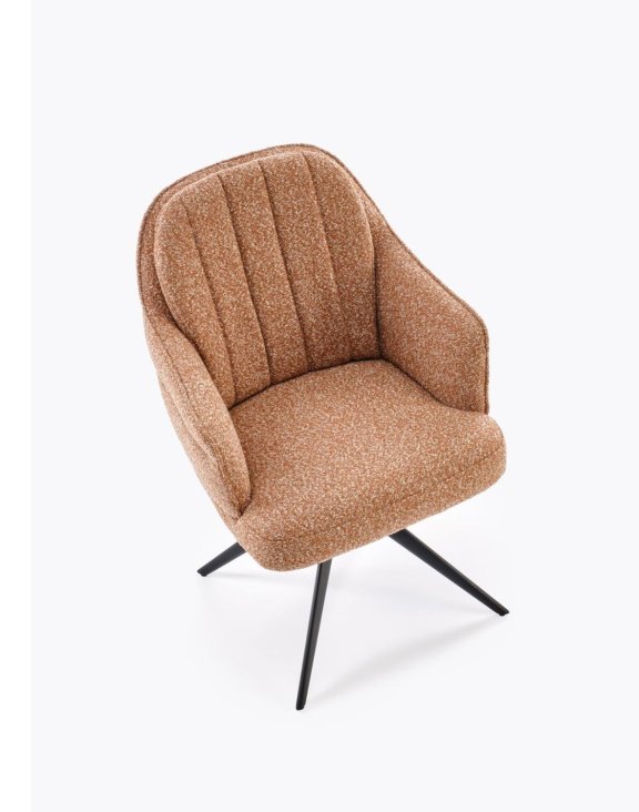 krzesło z funkcją obracania k570, boucle, rude