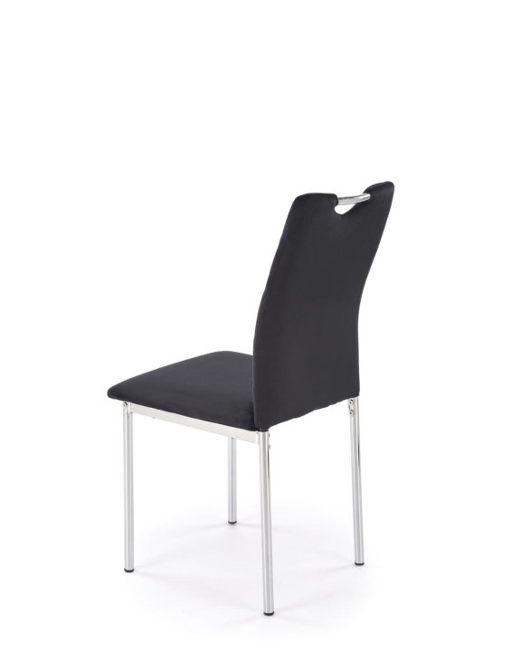 krzesło czarne k578, tapicerowane, welwet