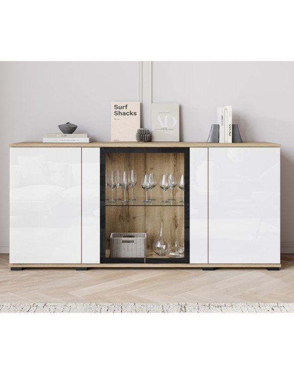 komoda-caro-sb154-wotan-bialy-polysk