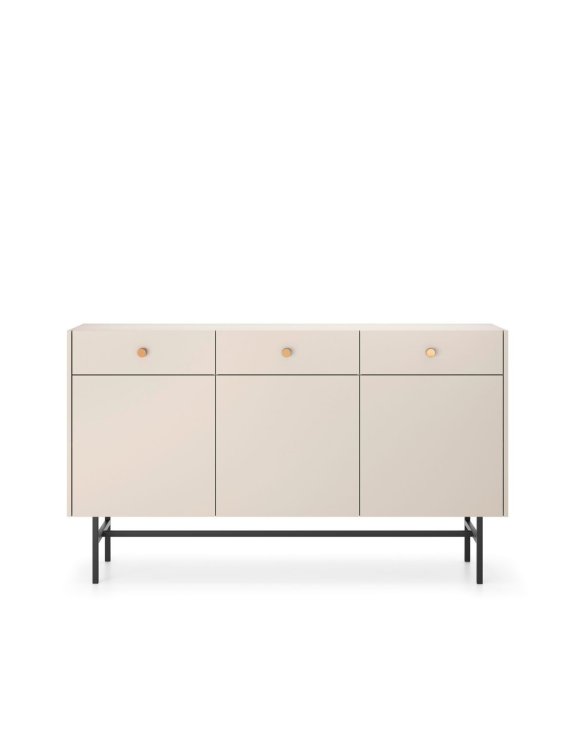 Komoda Diva kaszmir z 3 szufladami i 3 szafkami (3D3SZ) 155 cm