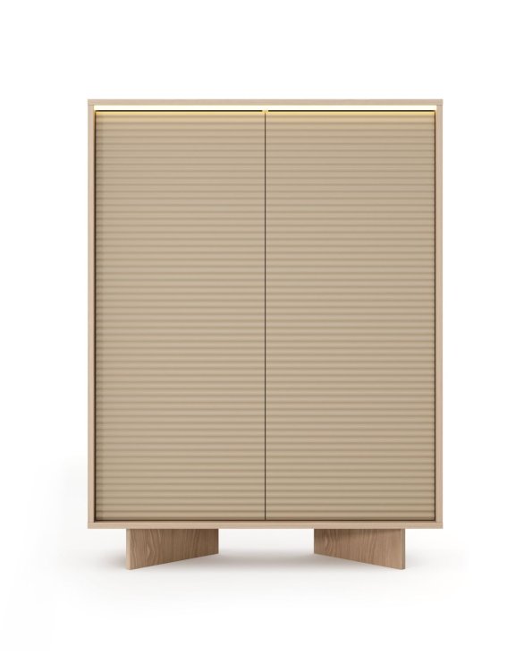 komoda wysoka semi a led cappuccino bolivar naturalny