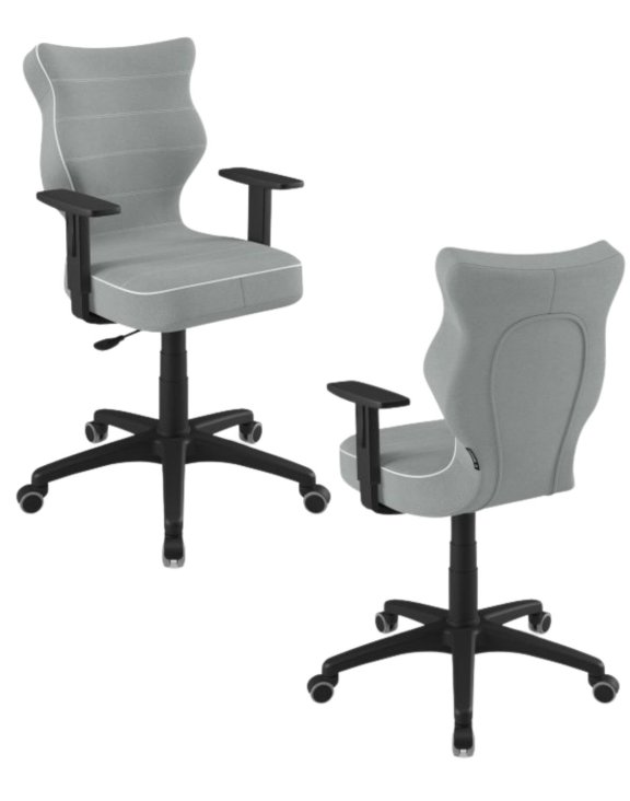 Krzesło młodzieżowe Duo, czarna podstawa, rozmiar 6, wzrost 159-188 cm