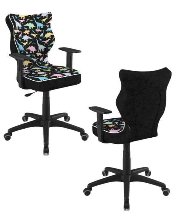 Krzesło młodzieżowe Duo, czarna podstawa, rozmiar 6, wzrost 159-188 cm